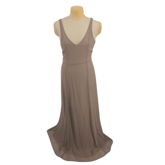 Show Me Your MuMu Dresses & Skirts - Show Me Your Mumu Jenn Maxi Dress XL Taupe Formal Minimalist Elegant Neutral